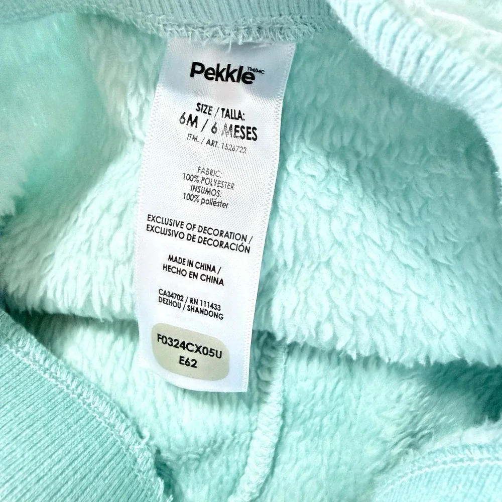 Infant Girl 6 Mo Pekkle Fleece Jogger/sweatsuit Lot Unicorn‎ & Flowers Preowned